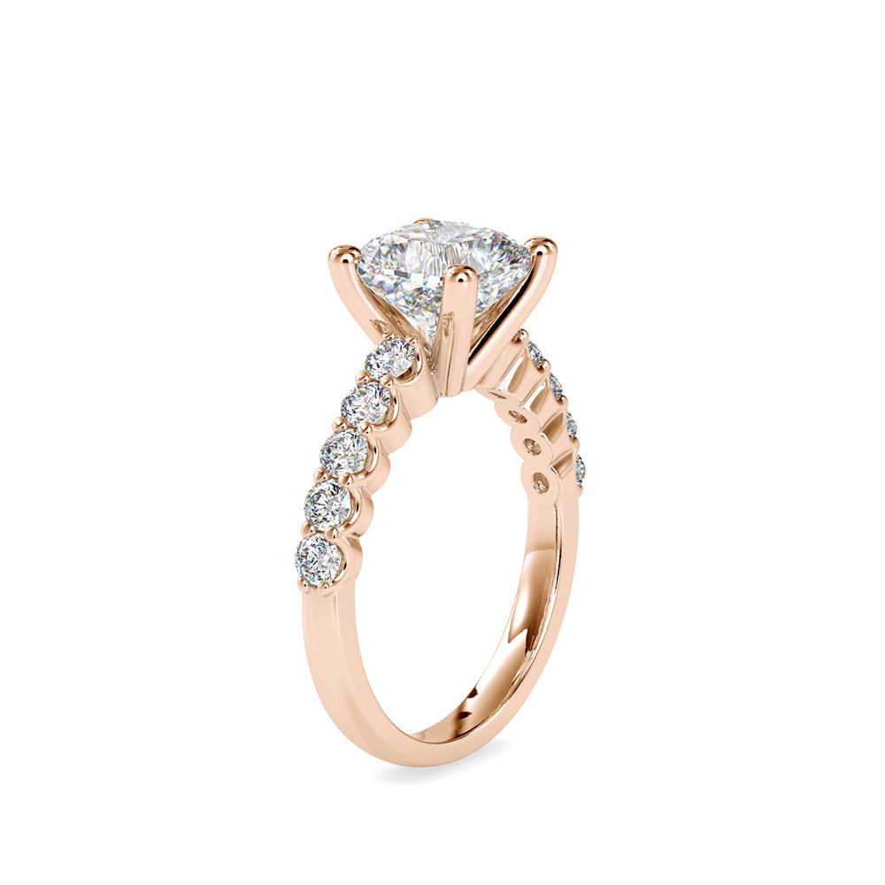 Regal Romance: The Cushion Solitaire Crown Ring Audiam