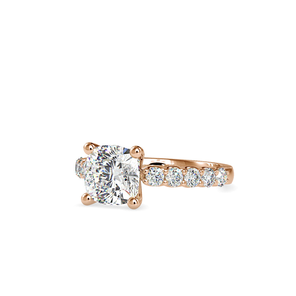 Regal Romance: The Cushion Solitaire Crown Ring Audiam