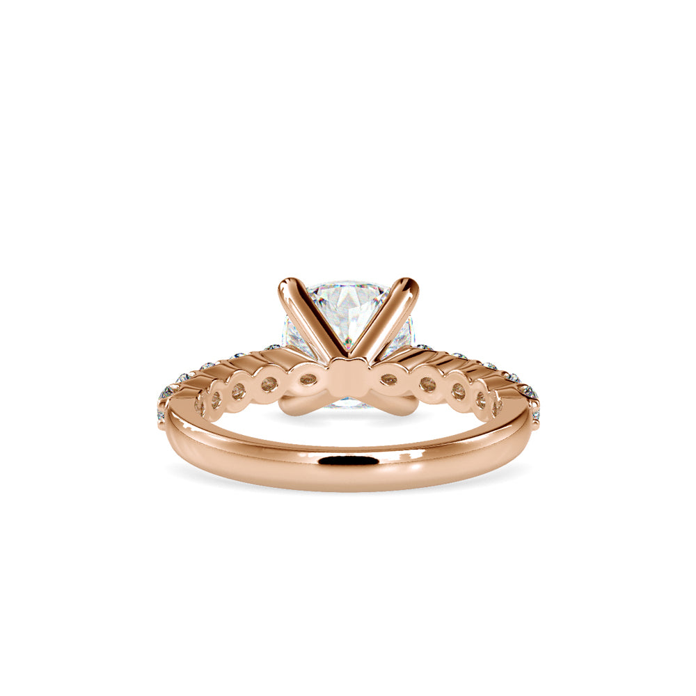 Regal Romance: The Cushion Solitaire Crown Ring Audiam