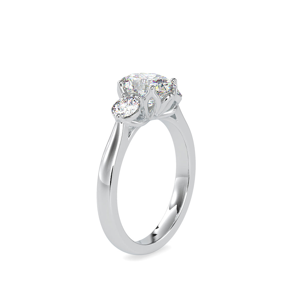 Eternal Harmony: Oval Diamond Ring with Round Brilliants Audiam