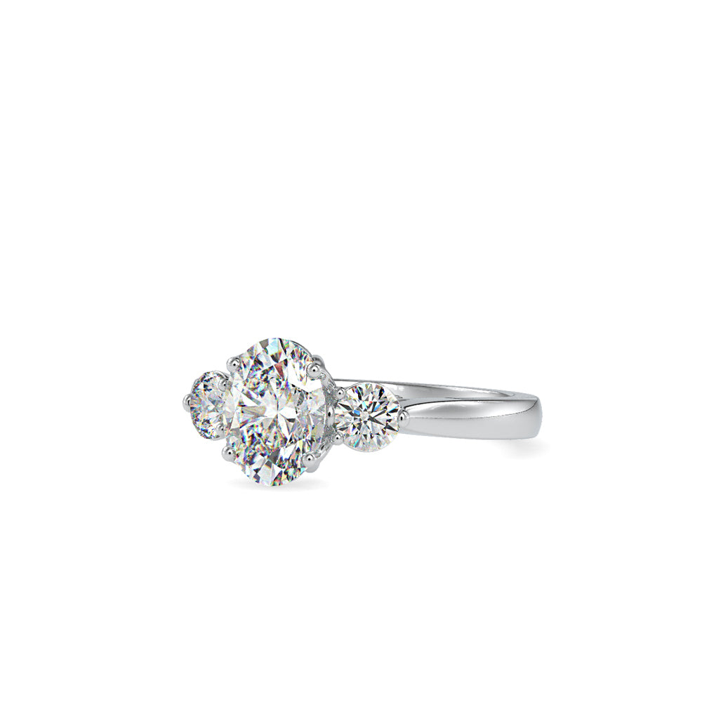 Eternal Harmony: Oval Diamond Ring with Round Brilliants Audiam