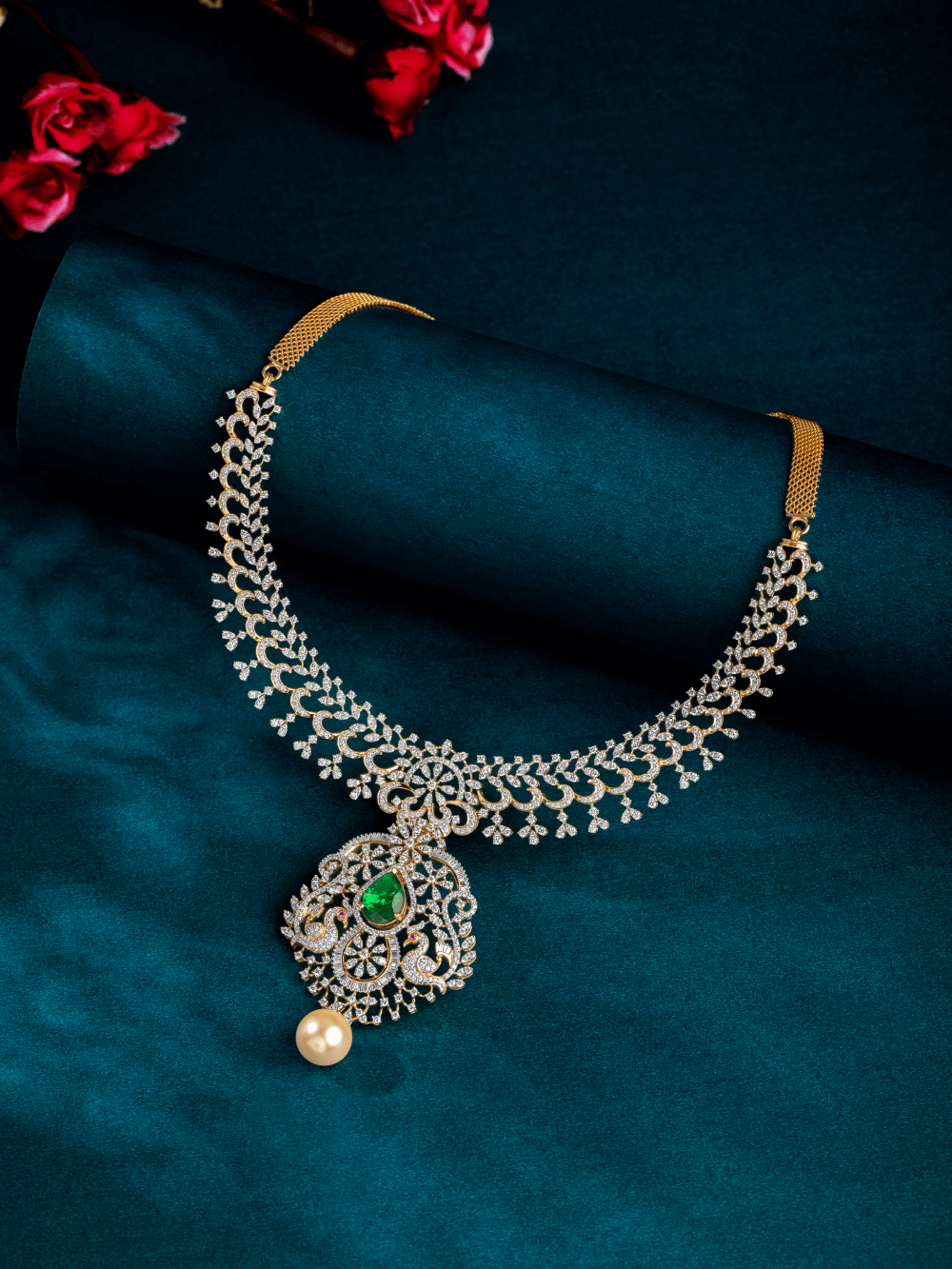 Royal Peacock Emerald Diamond Necklace Audiam