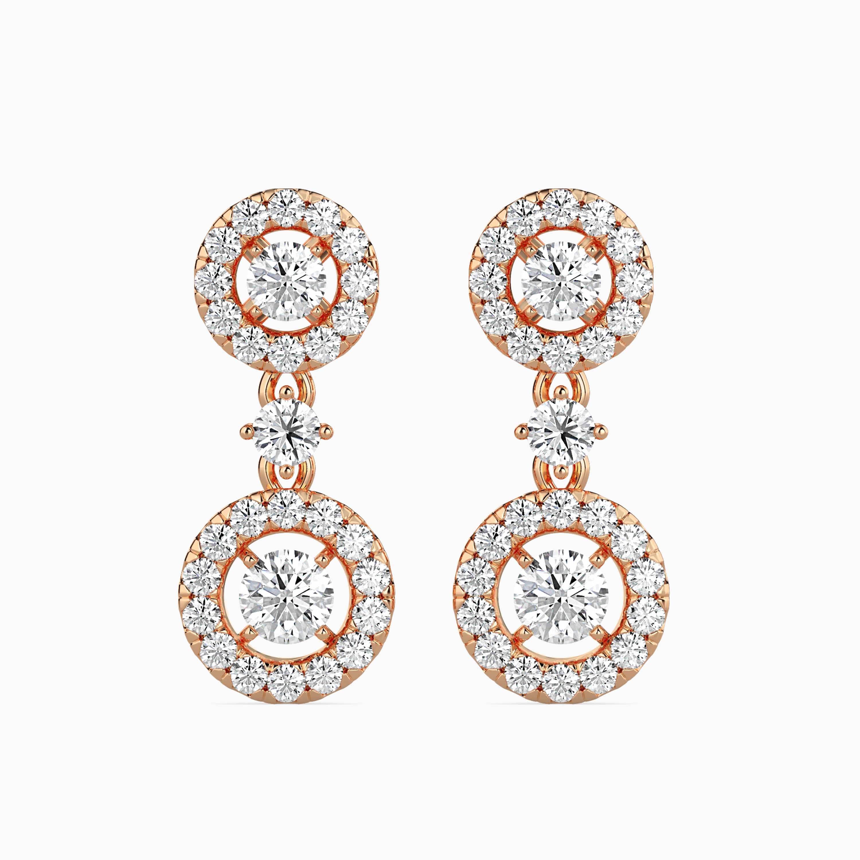 Celestial Halo Drop Earrings - Sparkling Circle Statement Jewelry Audiam