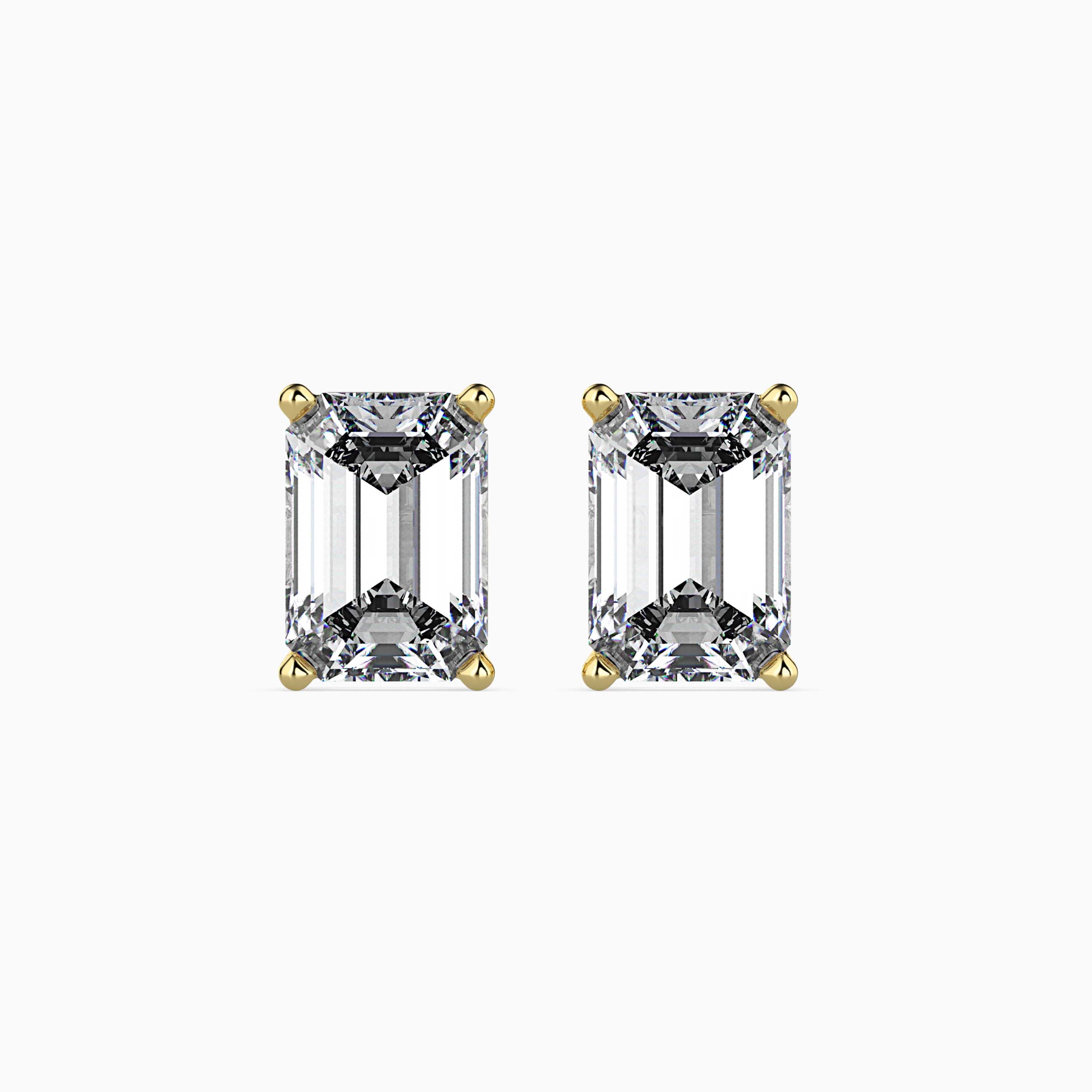 Radiant Cut Diamond Solitaire Stud Audiam