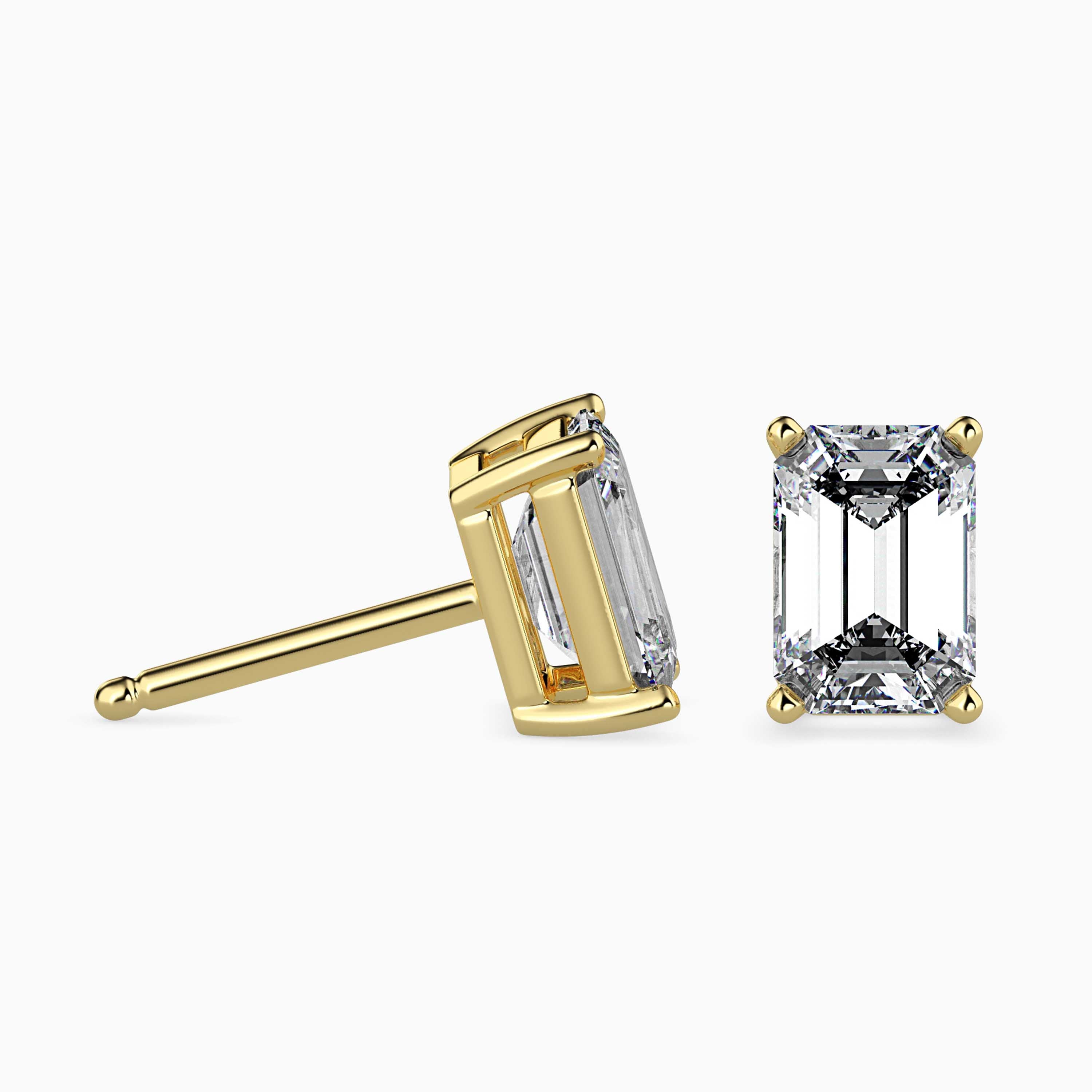 Radiant Cut Diamond Solitaire Stud Audiam