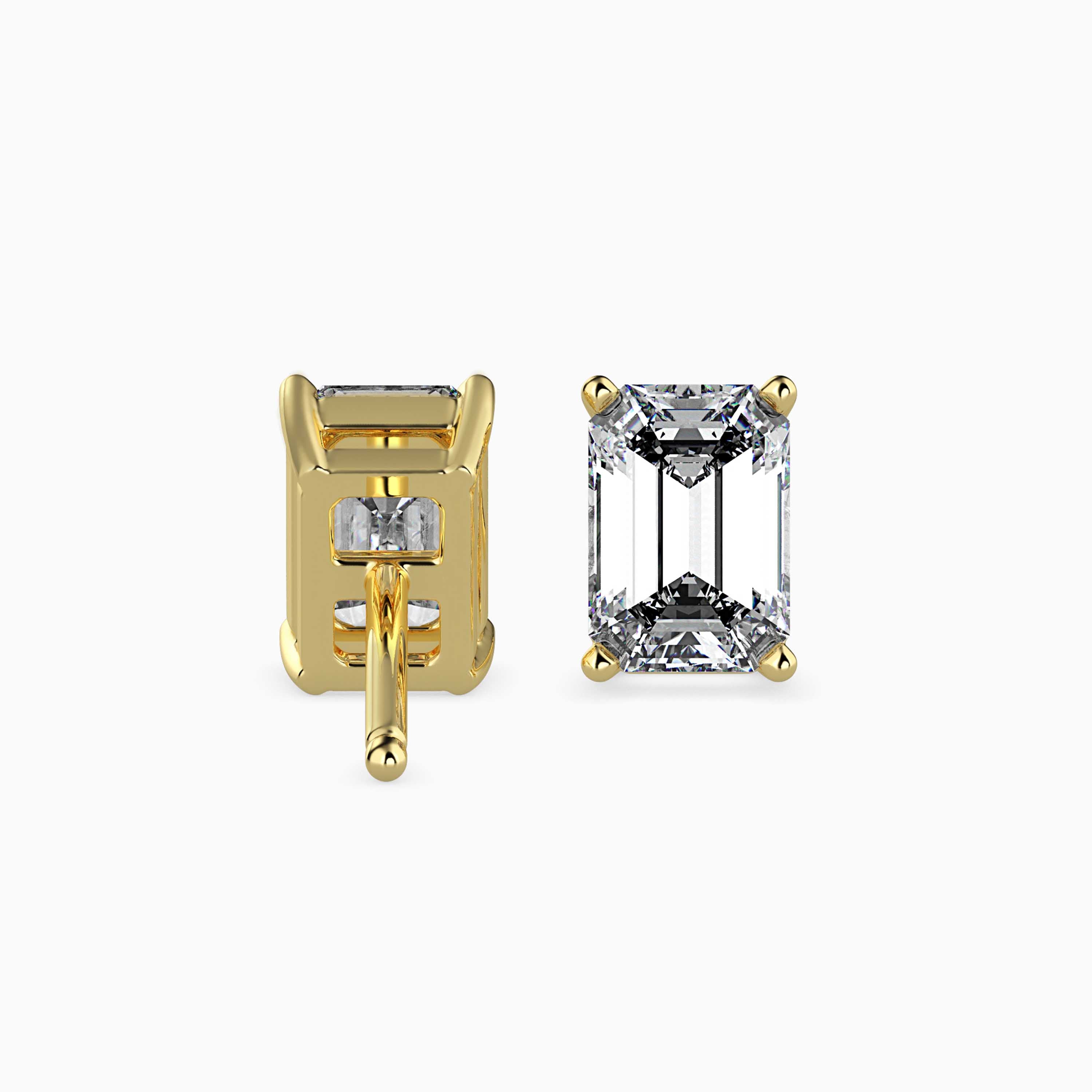 Radiant Cut Diamond Solitaire Stud Audiam