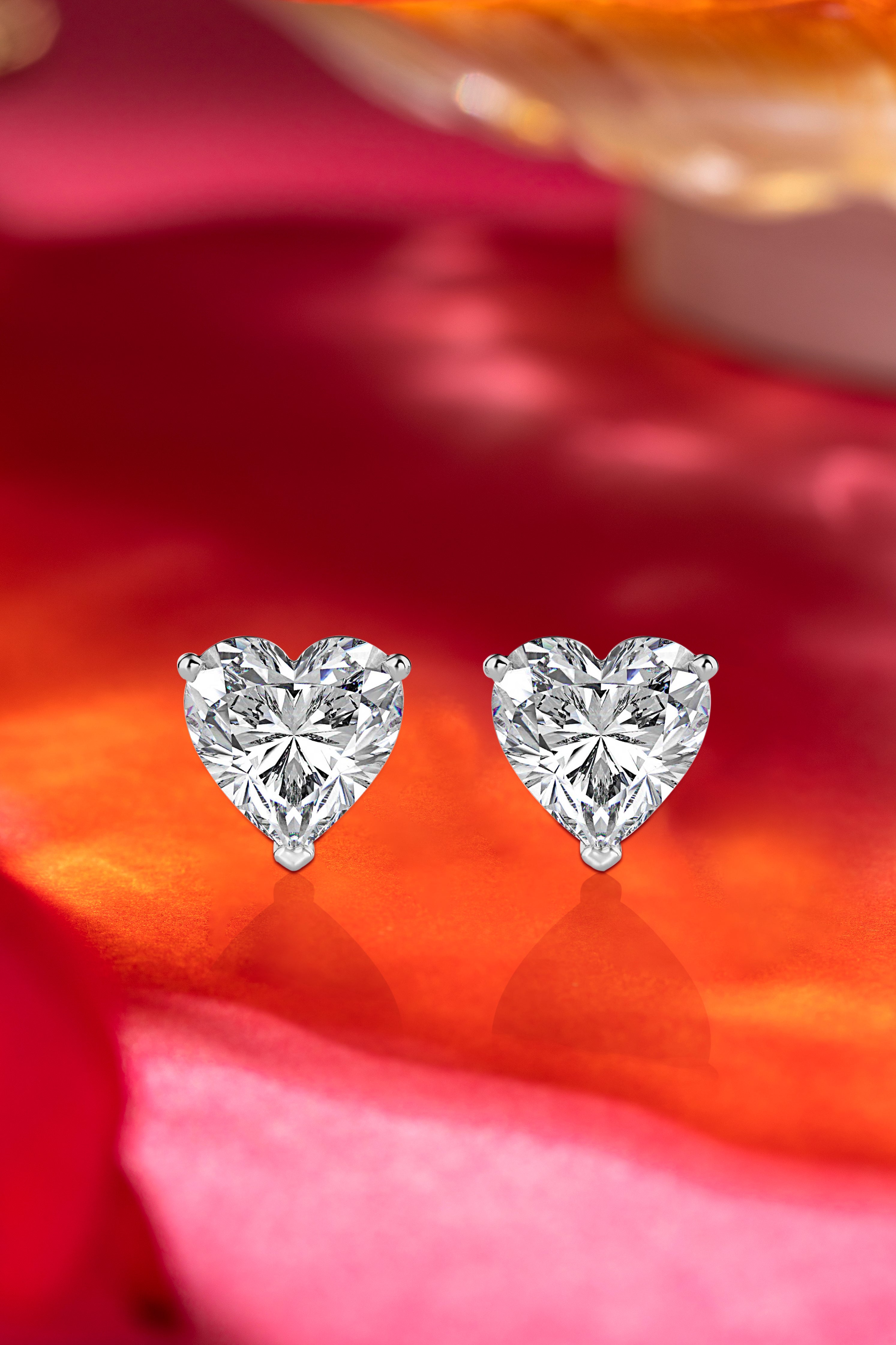 Eternal Love Heart Diamond Studs Audiam