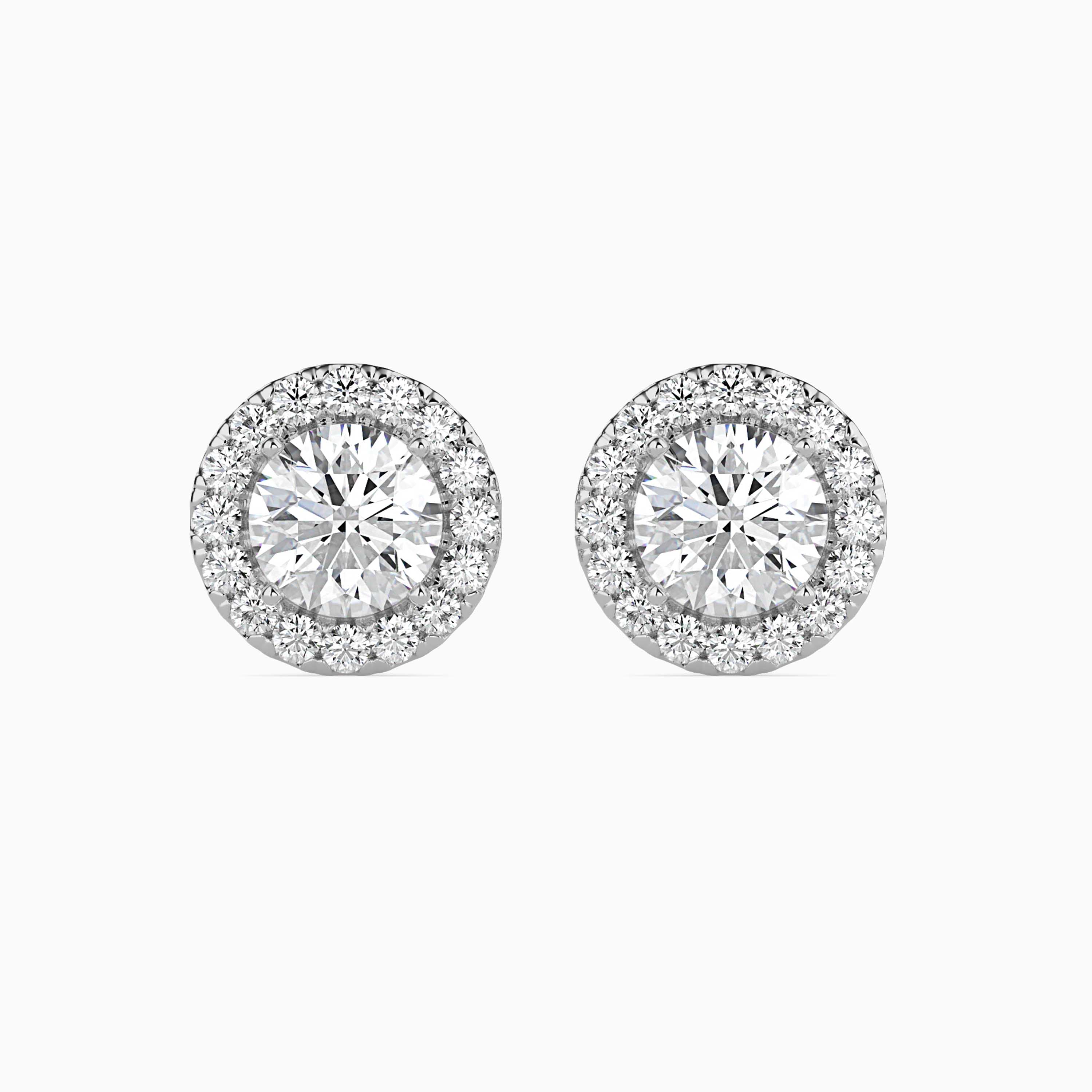 Timeless Elegance: Diamond Halo Stud Earrings Audiam