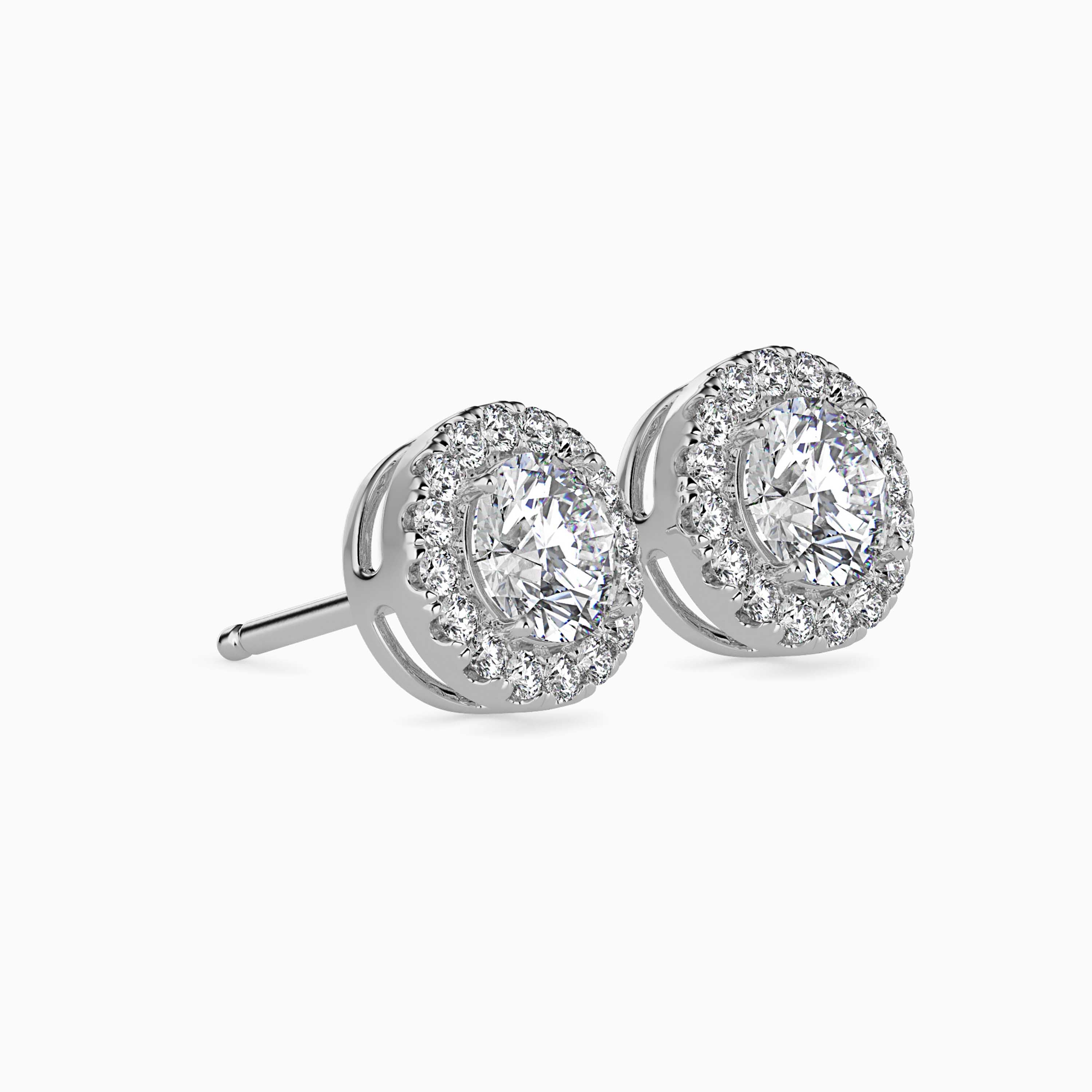 Timeless Elegance: Diamond Halo Stud Earrings Audiam