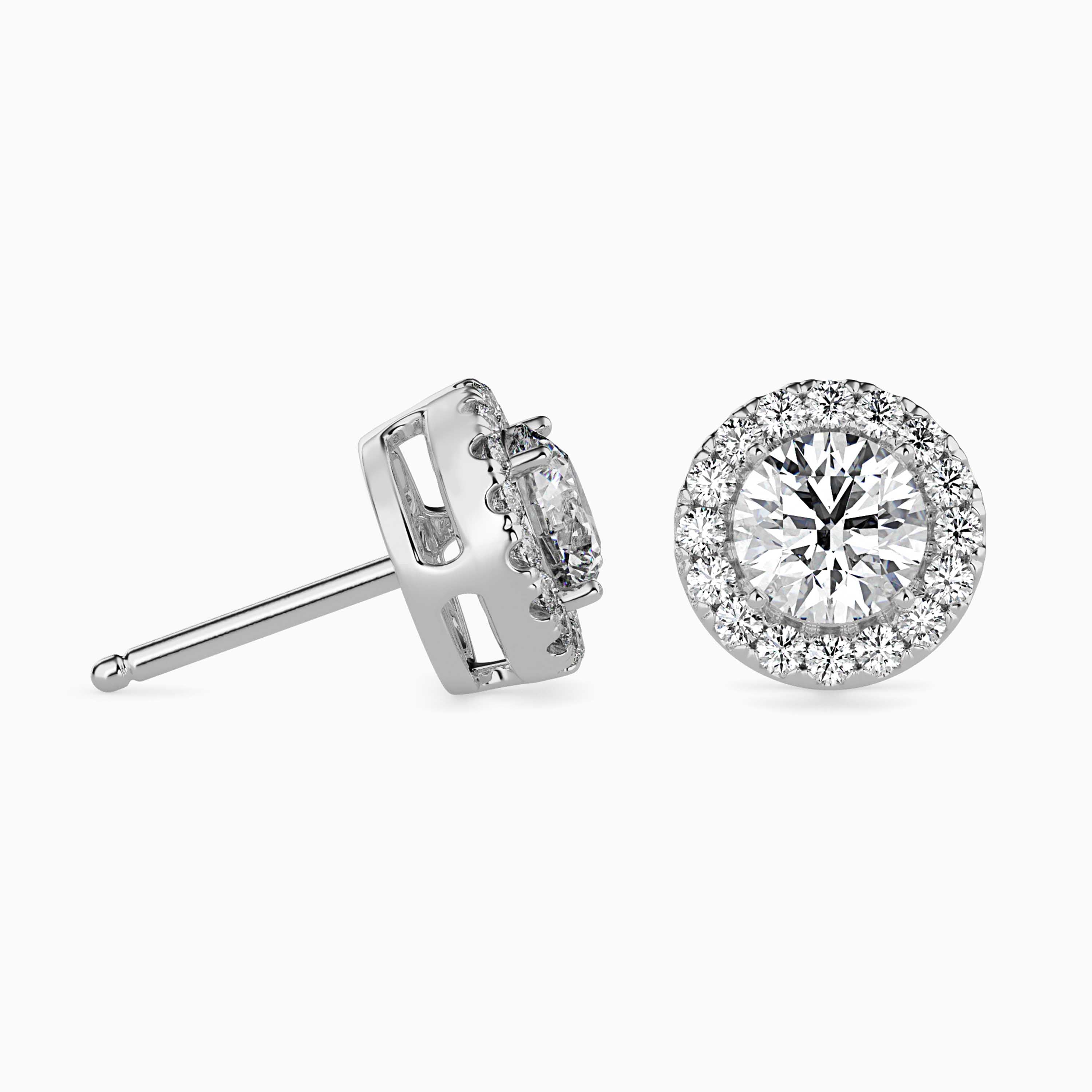 Timeless Elegance: Diamond Halo Stud Earrings Audiam