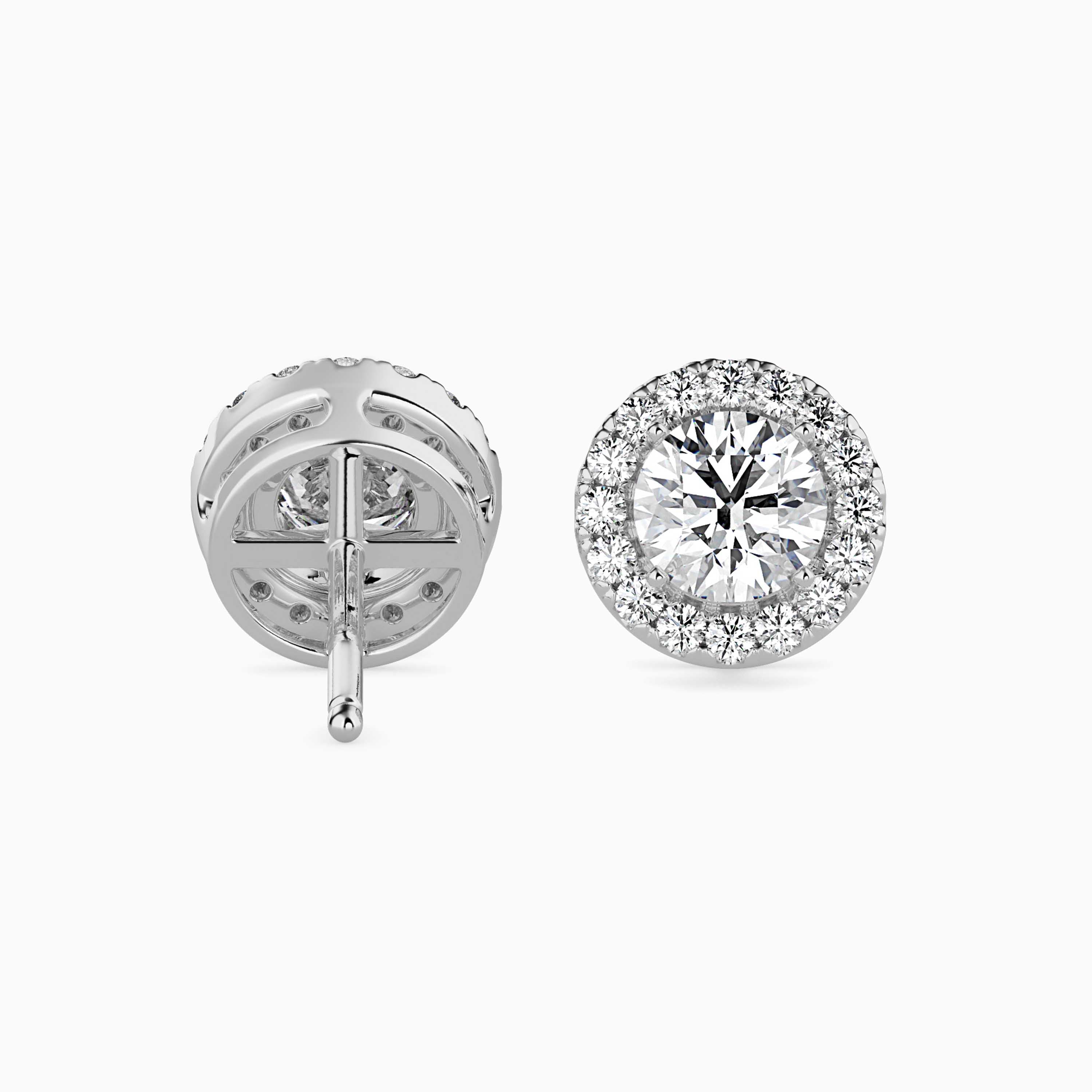 Timeless Elegance: Diamond Halo Stud Earrings Audiam