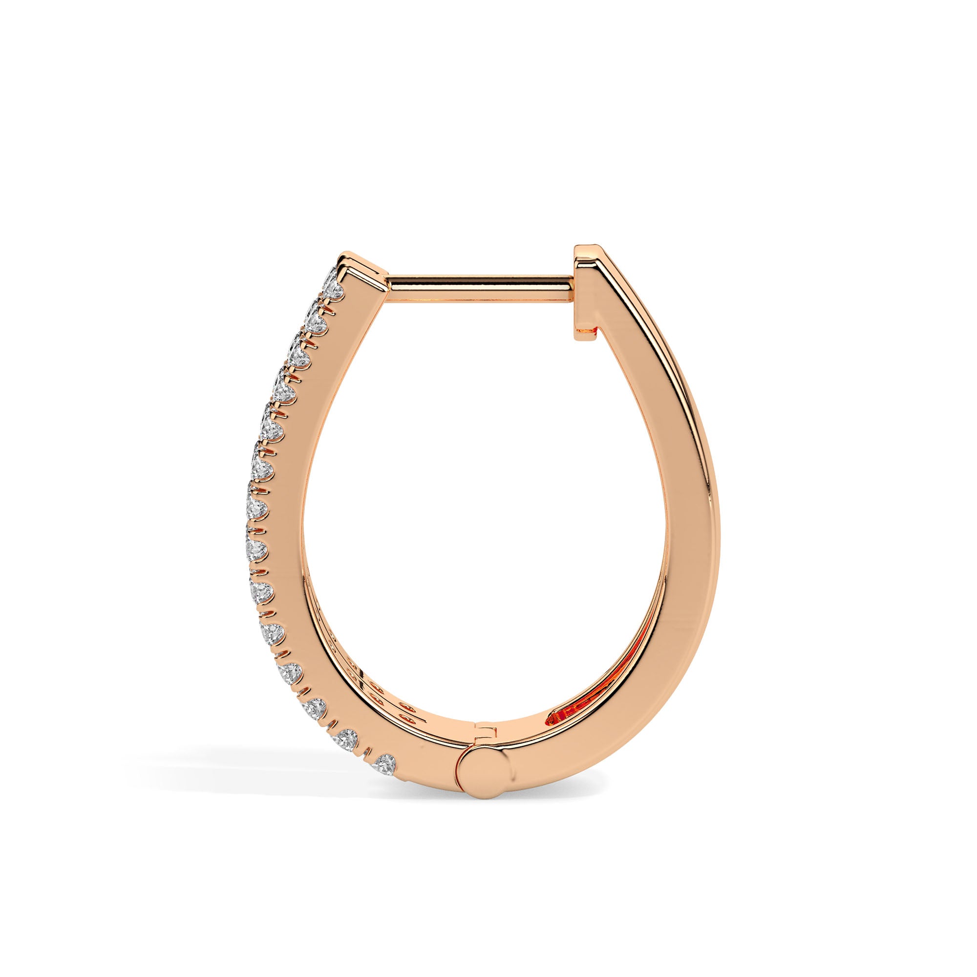 Refined Sparkle: 2-Lined Semi Diamond-Studded Hoops Audiam