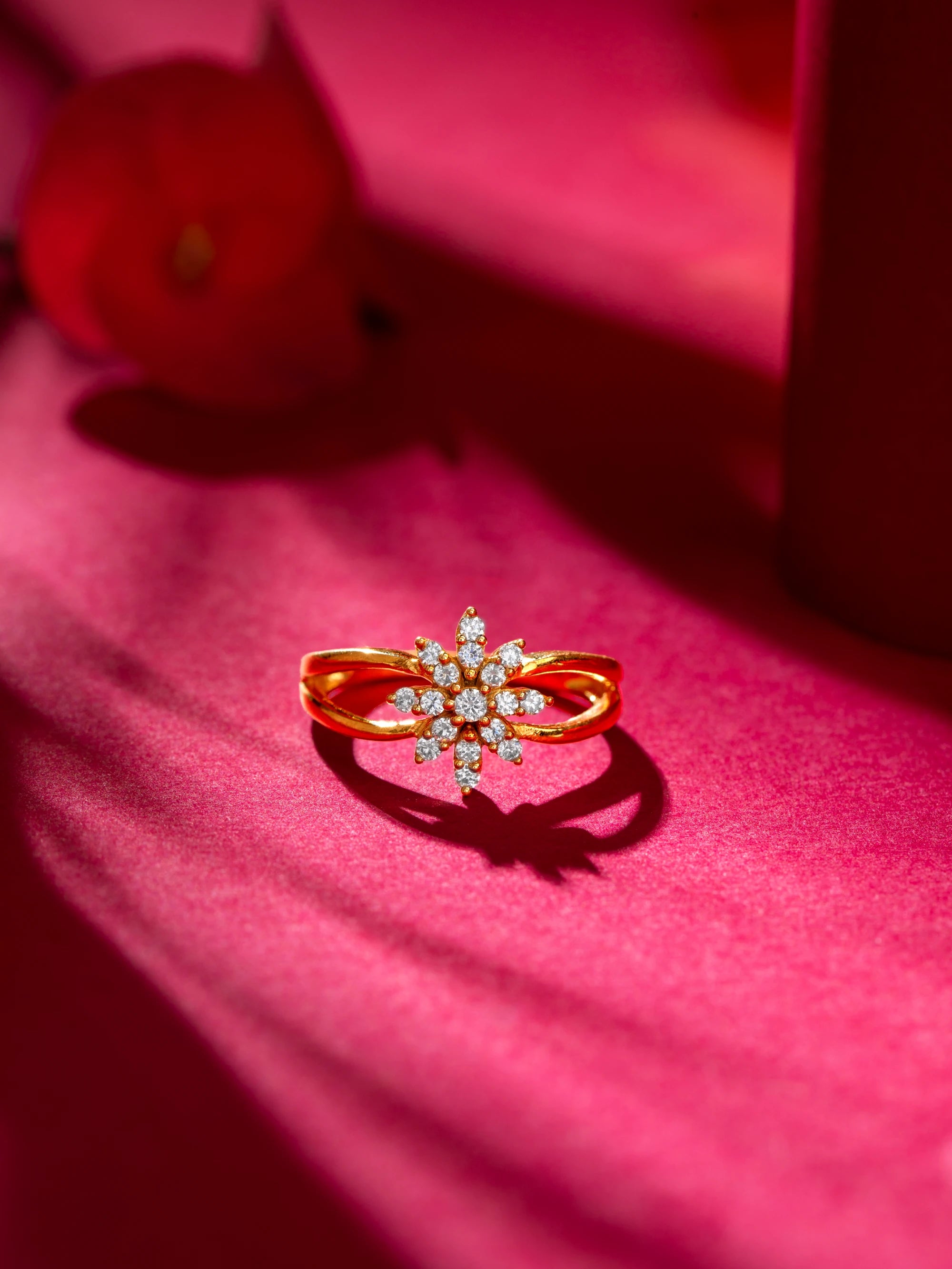 Floral Petals Diamond Ring