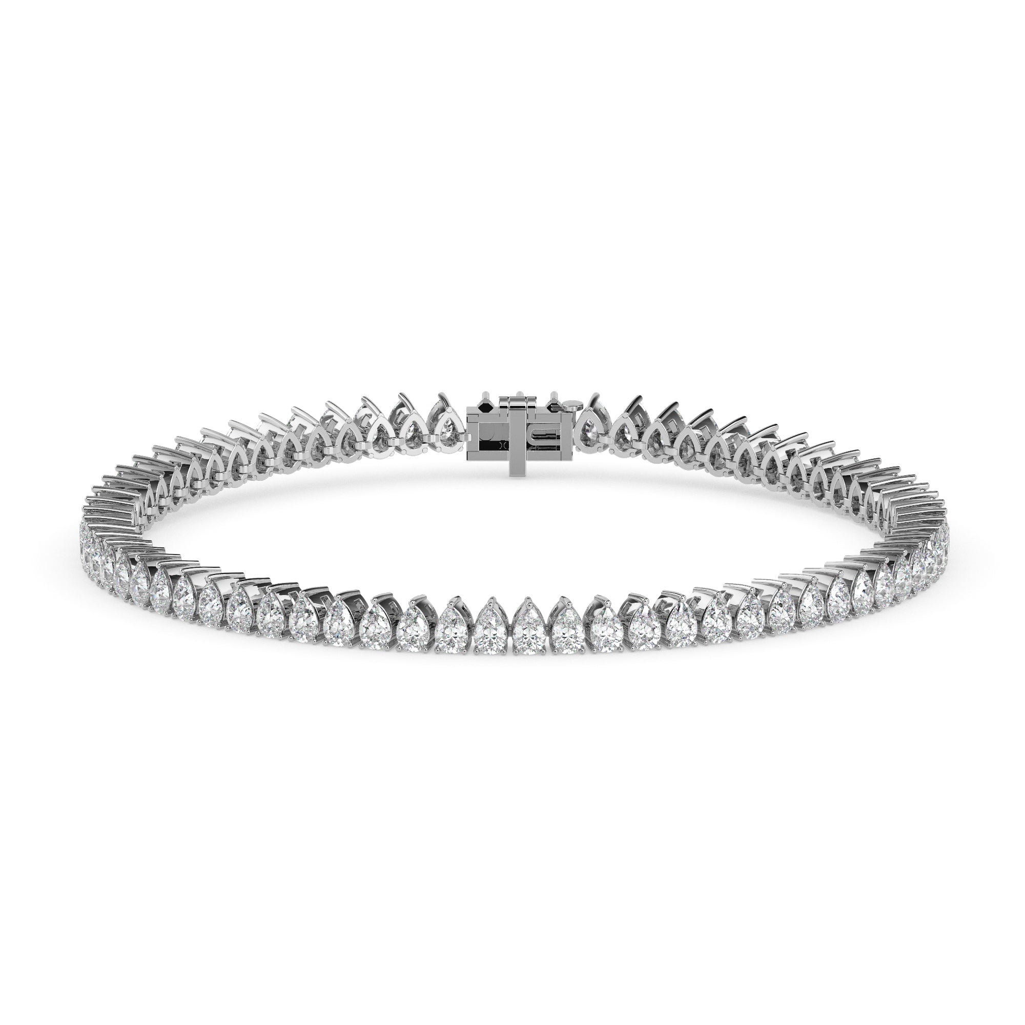 Classic Pear Cut Diamond Tennis Bracelet Audiam