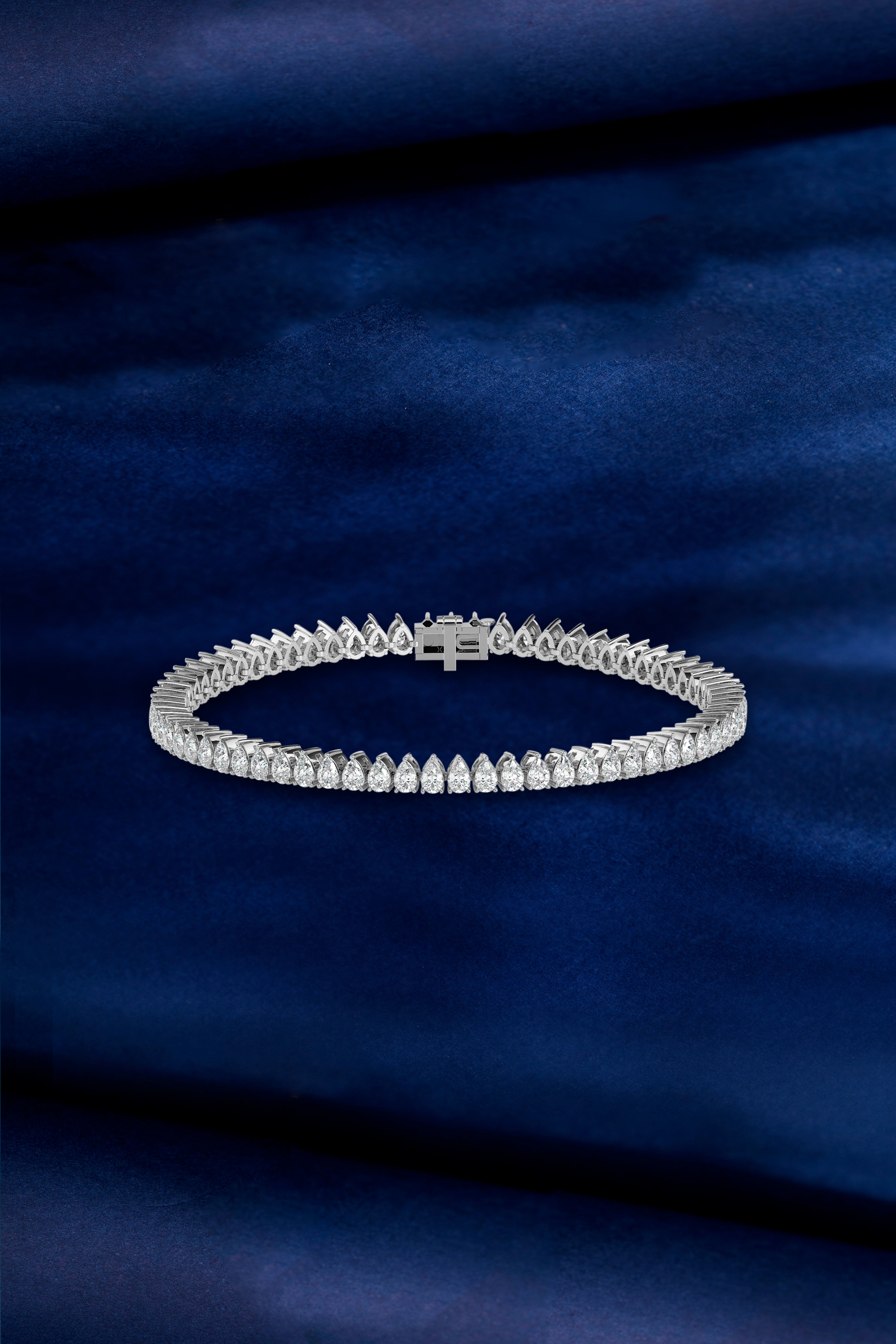 Classic Pear Cut Diamond Tennis Bracelet Audiam