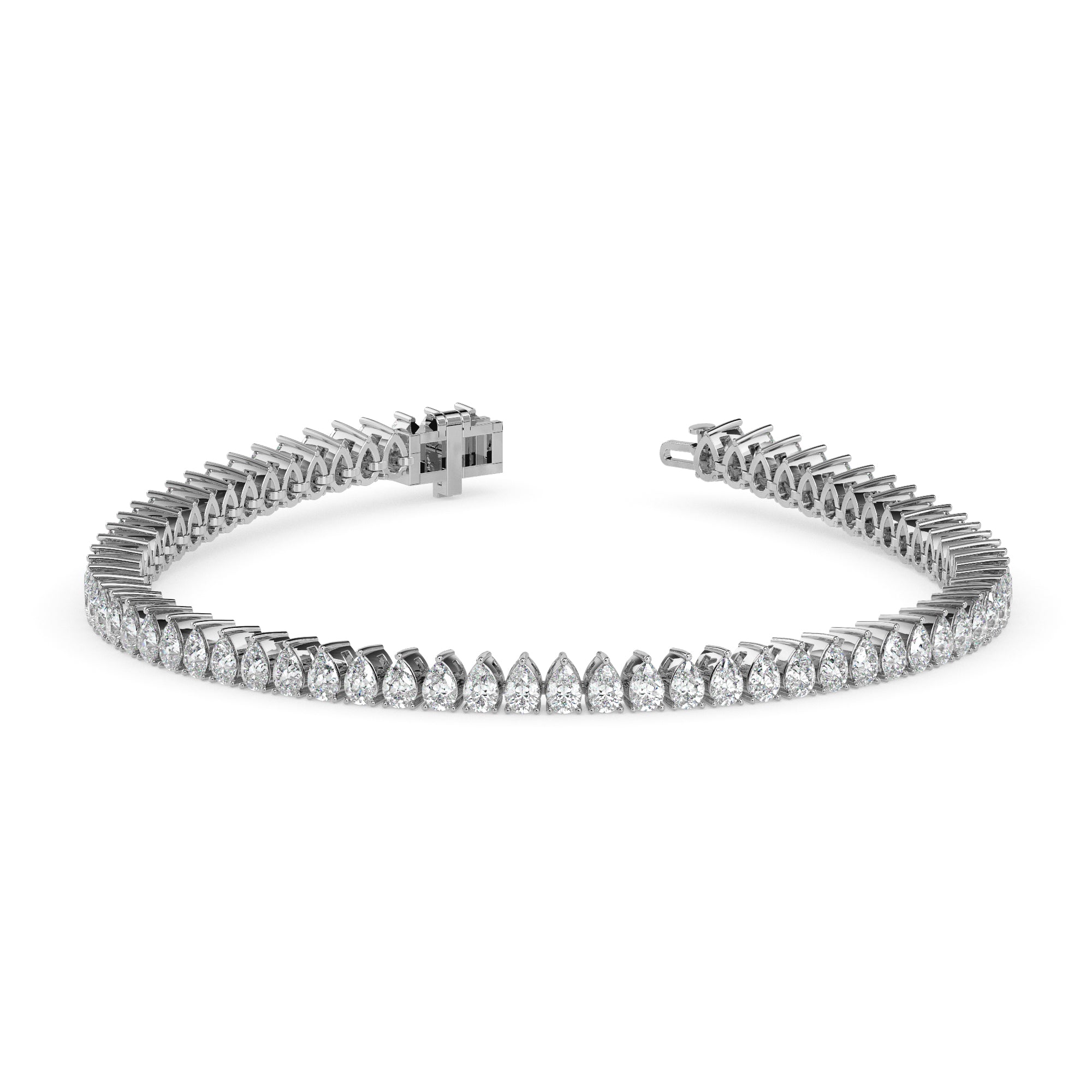 Classic Pear Cut Diamond Tennis Bracelet Audiam