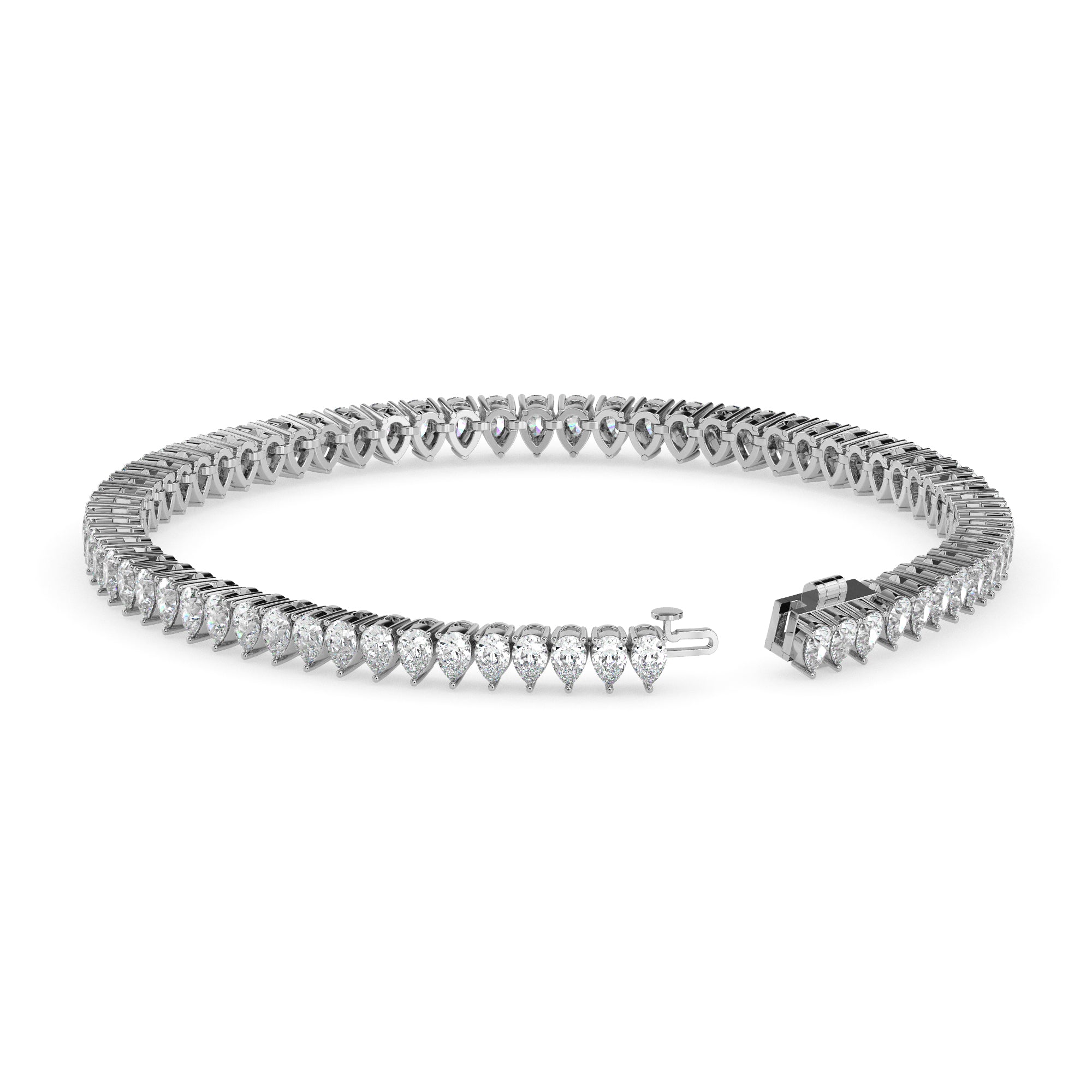 Classic Pear Cut Diamond Tennis Bracelet Audiam