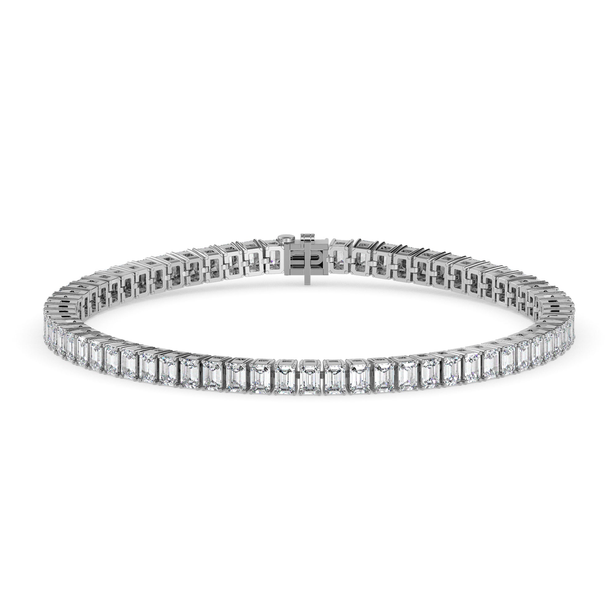 Classic Emerald Cut Diamond Tennis Bracelet Audiam