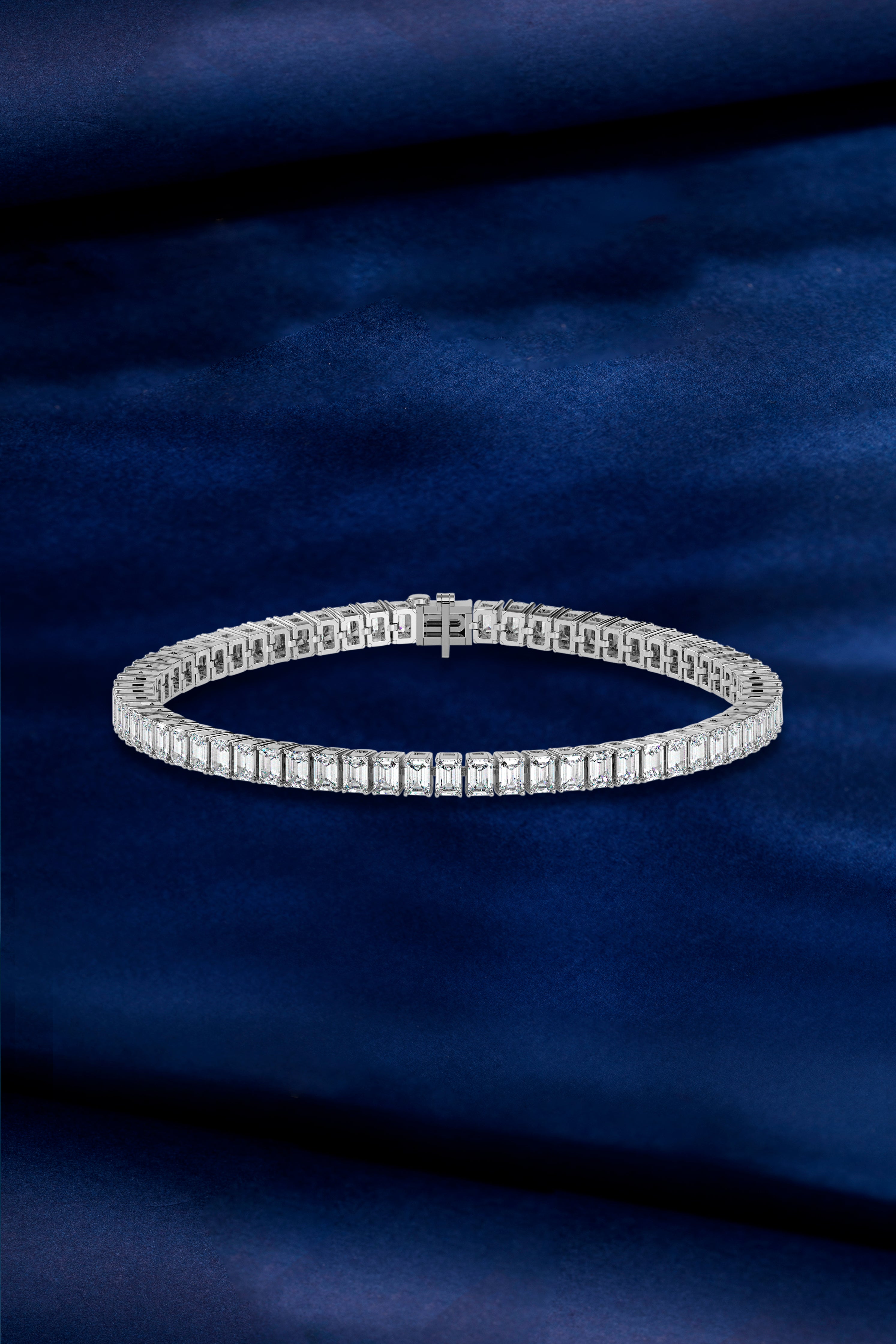 Classic Emerald Cut Diamond Tennis Bracelet Audiam