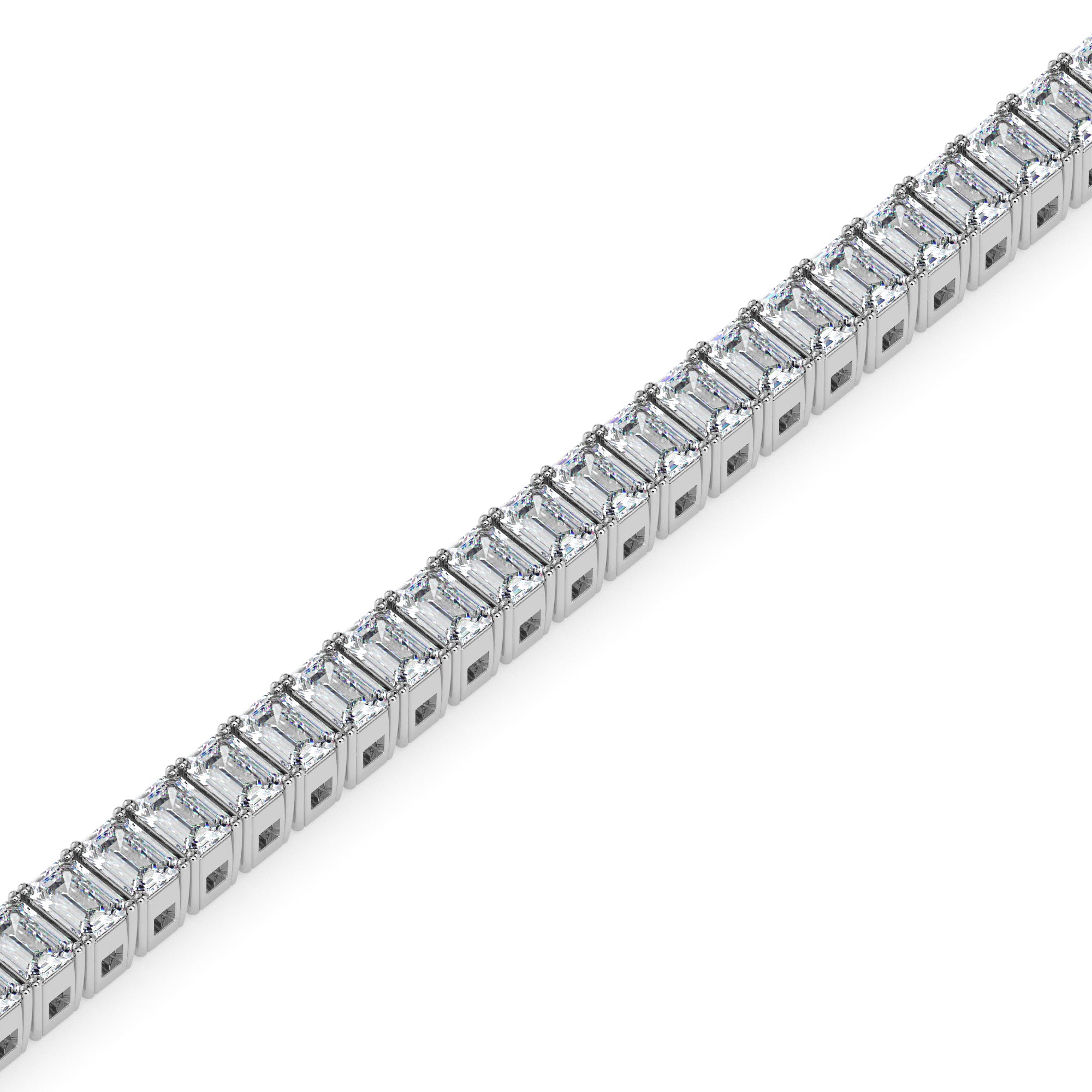 Classic Emerald Cut Diamond Tennis Bracelet Audiam