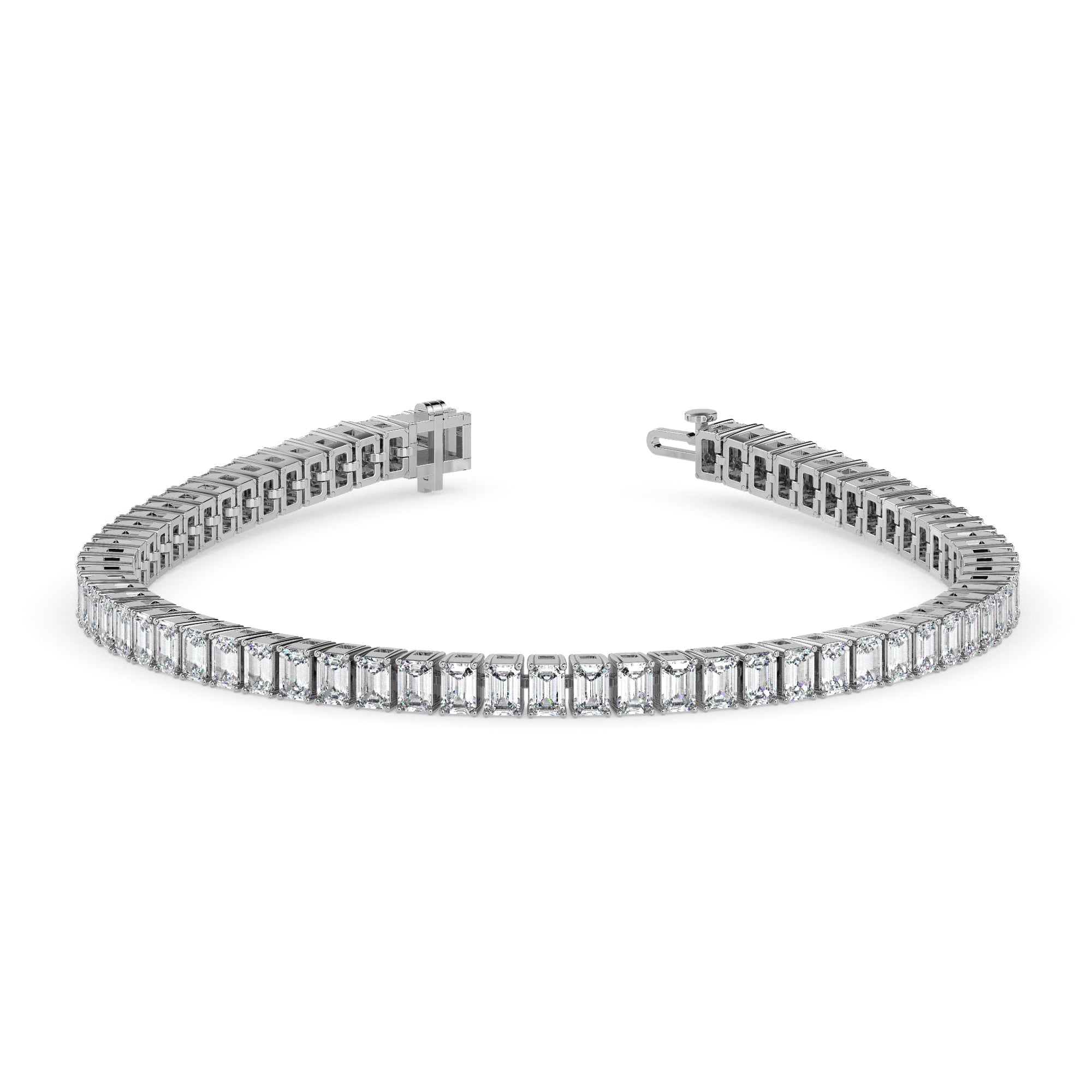 Classic Emerald Cut Diamond Tennis Bracelet Audiam