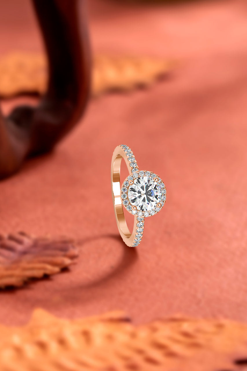 Crowning Glory: Halo Solitaire Diamond Ring Audiam